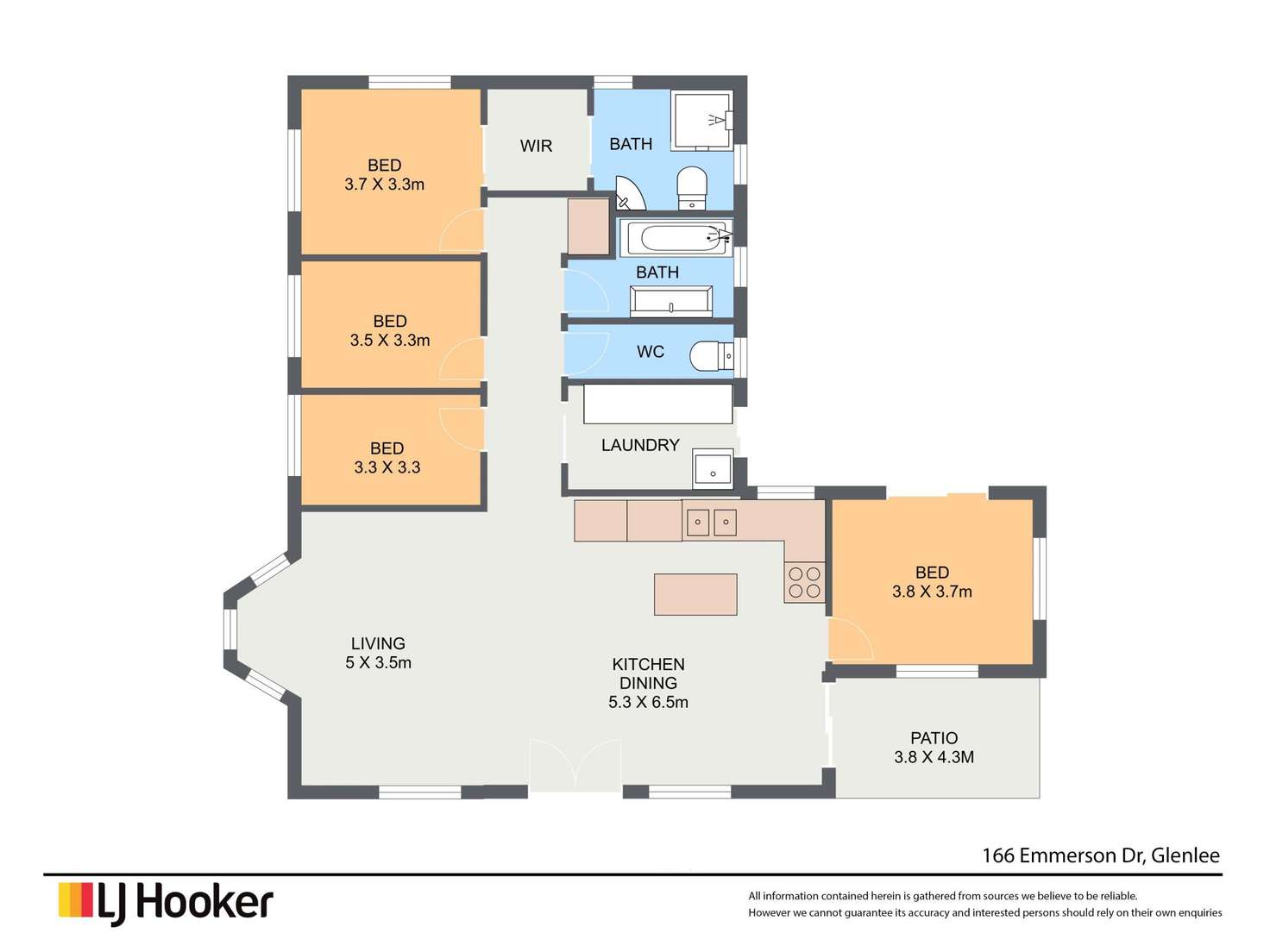 Floorplan of Homely house listing, 166 Emmerson Drive, Glenlee QLD 4711