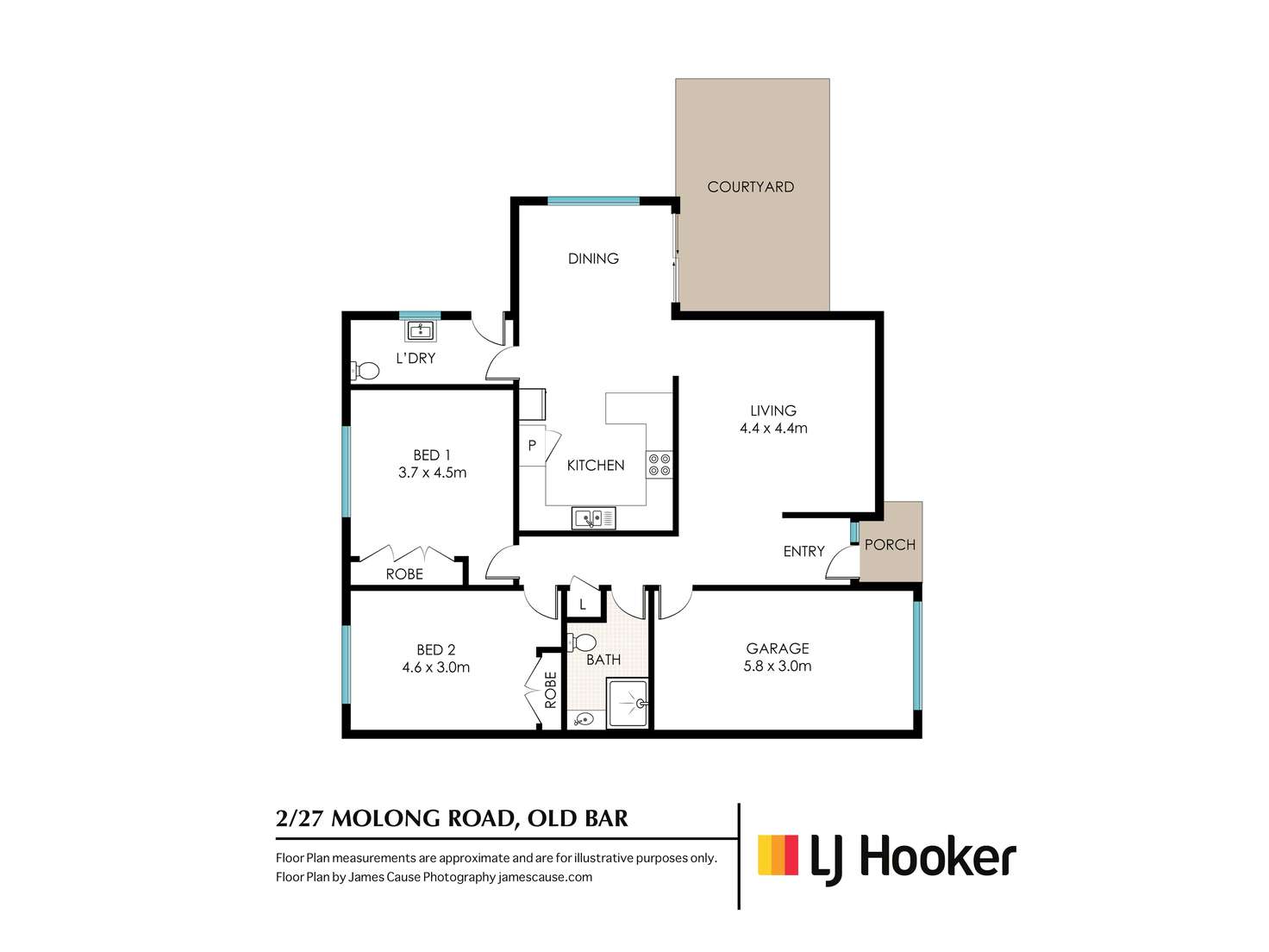 Floorplan of Homely semiDetached listing, 27A Molong Road, Old Bar NSW 2430