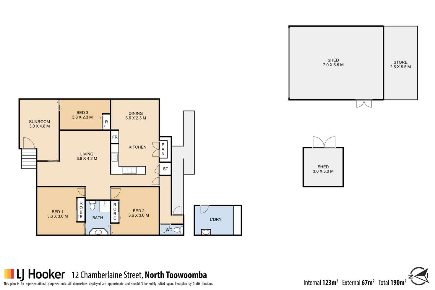 Floorplan of Homely house listing, 12 Chamberlain Street, North Toowoomba QLD 4350