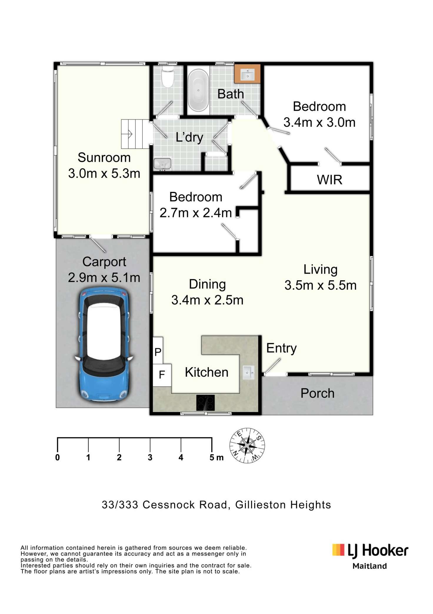Floorplan of Homely unit listing, 33/333 Cessnock Road, Gillieston Heights NSW 2321