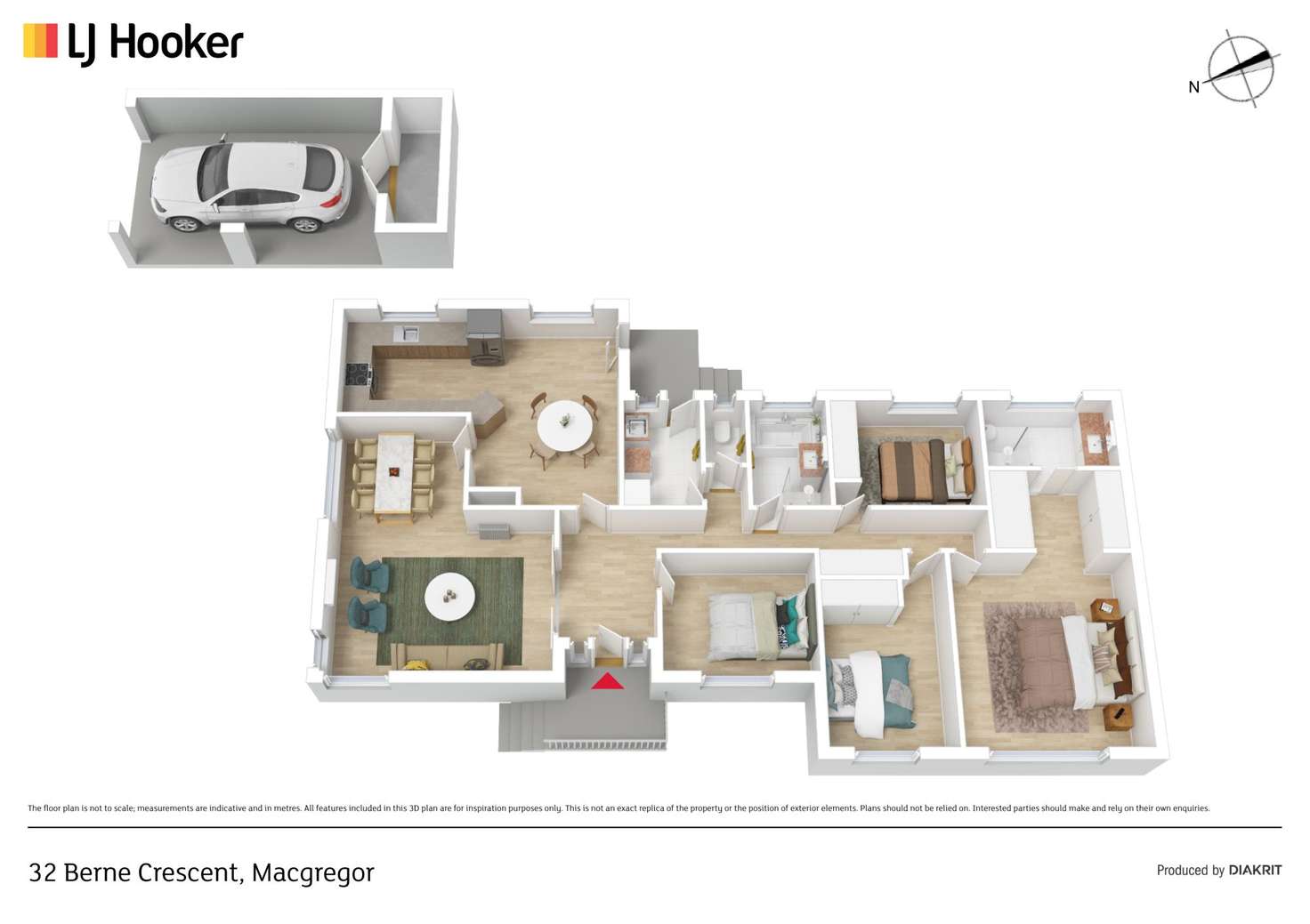 Floorplan of Homely house listing, 32 Berne Crescent, Macgregor ACT 2615