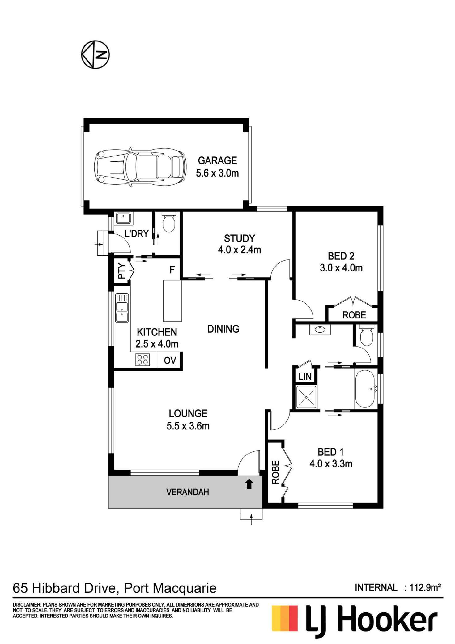 Floorplan of Homely house listing, 65 Hibbard Drive, Port Macquarie NSW 2444