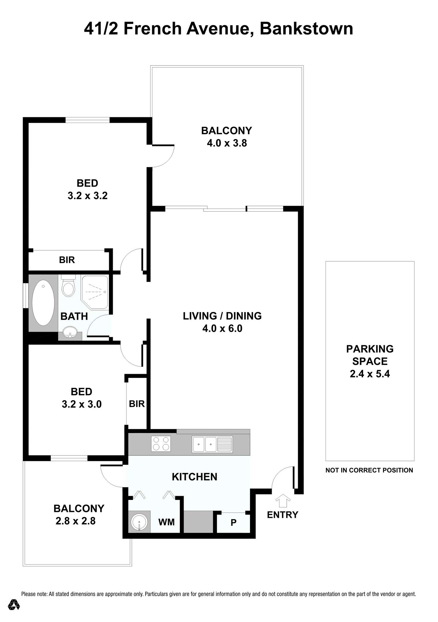 Floorplan of Homely apartment listing, 41/2 French Avenue, Bankstown NSW 2200