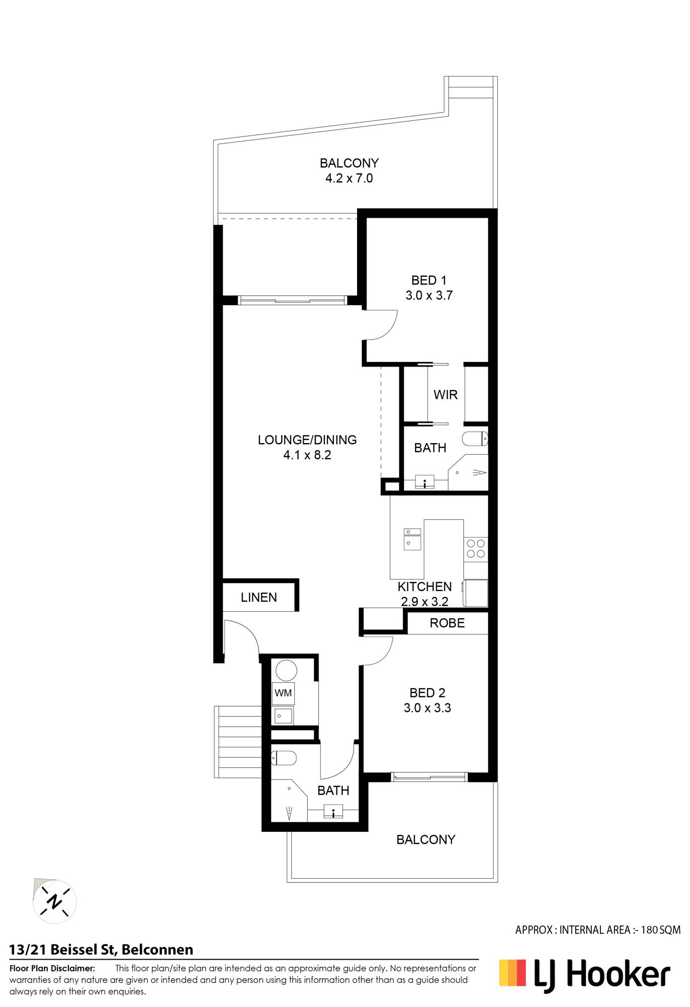 Floorplan of Homely apartment listing, 13A/21 Beissel Street, Belconnen ACT 2617