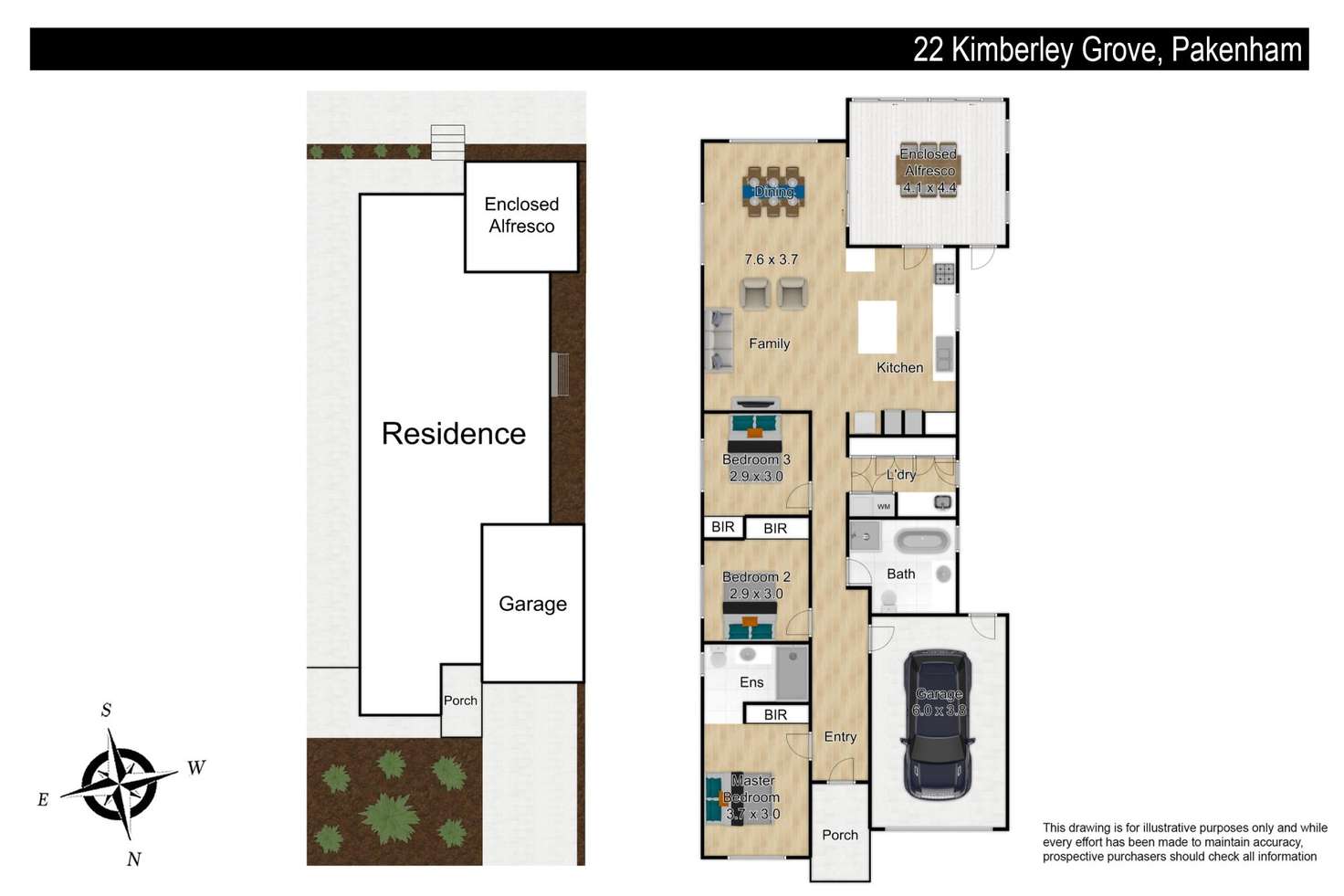 Floorplan of Homely house listing, 22 Kimberley Grove, Pakenham VIC 3810