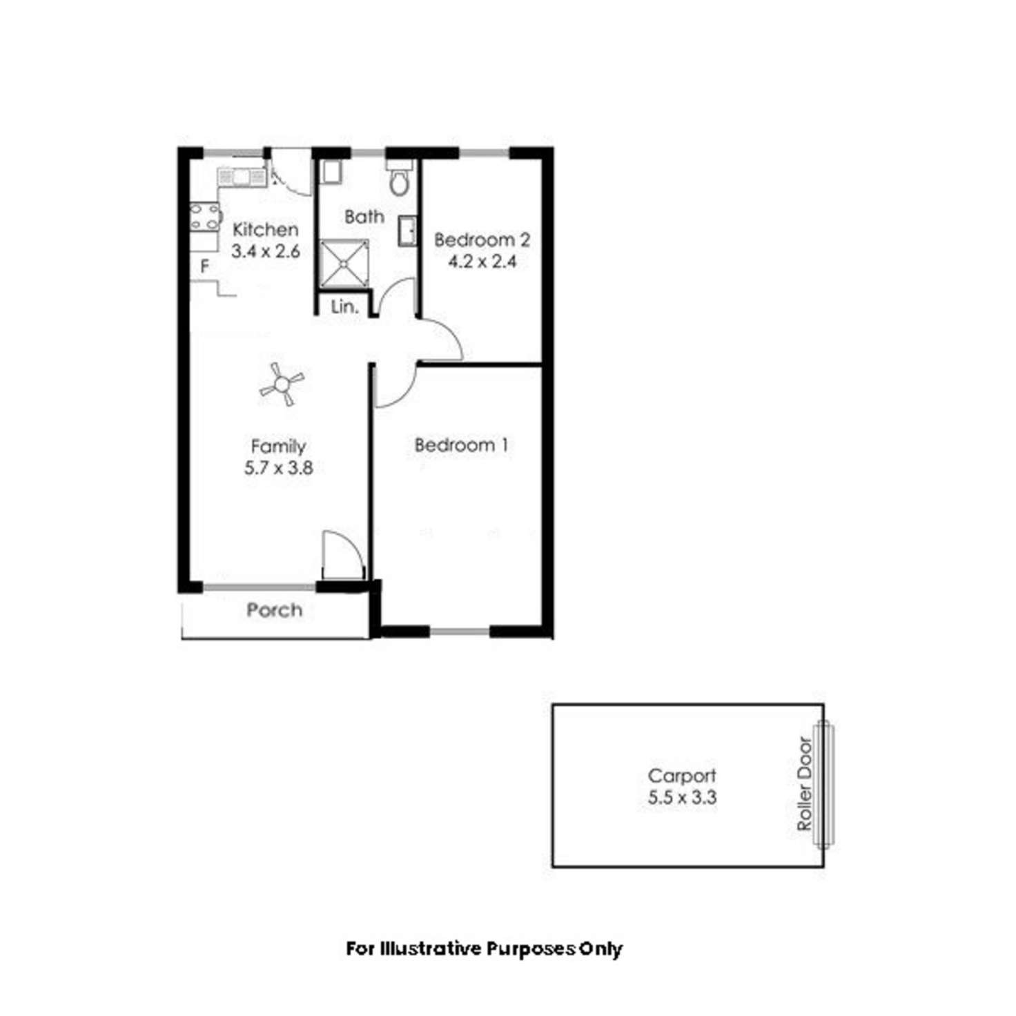 Floorplan of Homely unit listing, 1/105 Grand Junction Road, Rosewater SA 5013
