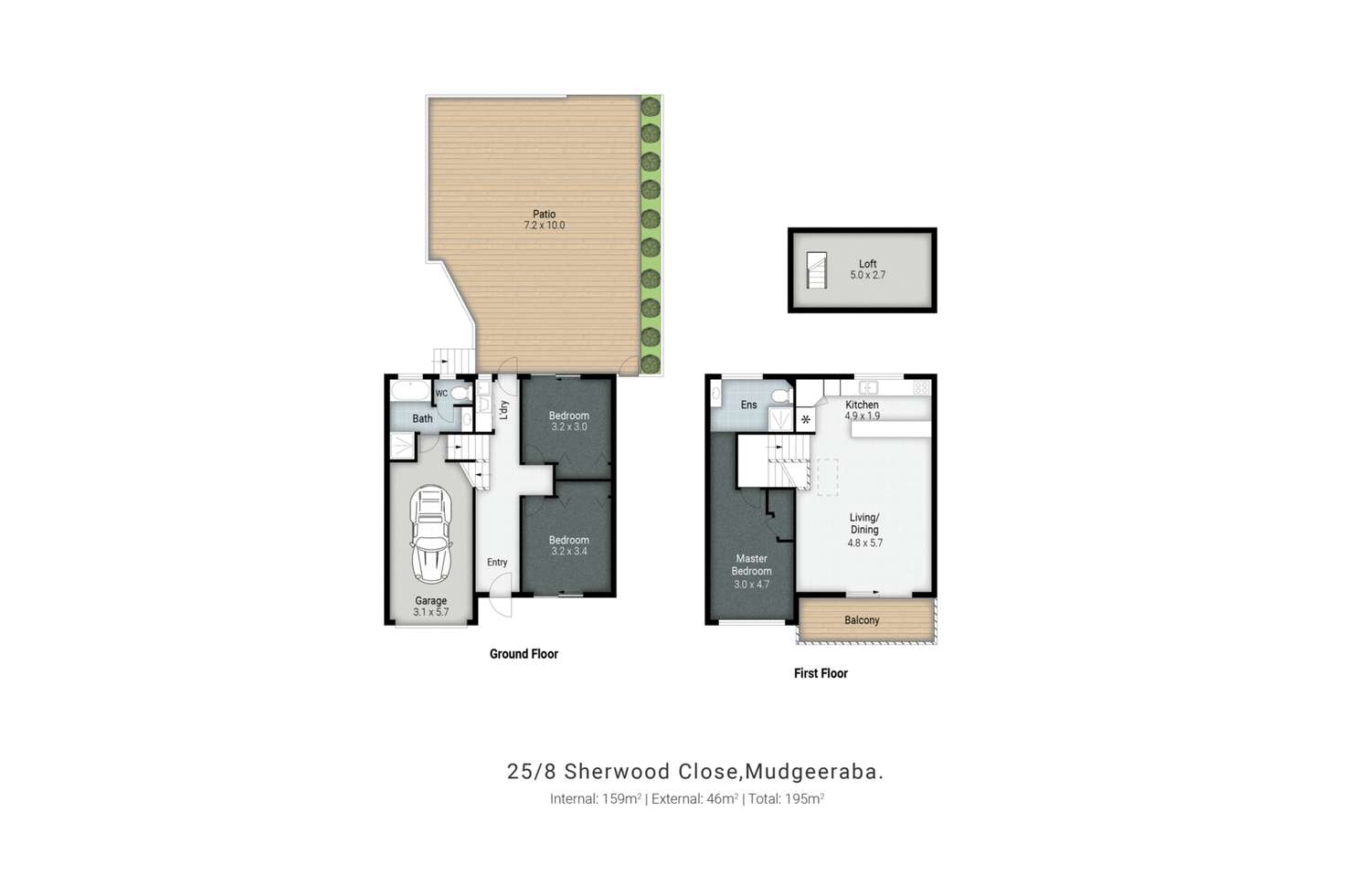 Floorplan of Homely townhouse listing, 25/8-12 Sherwood Close, Mudgeeraba QLD 4213