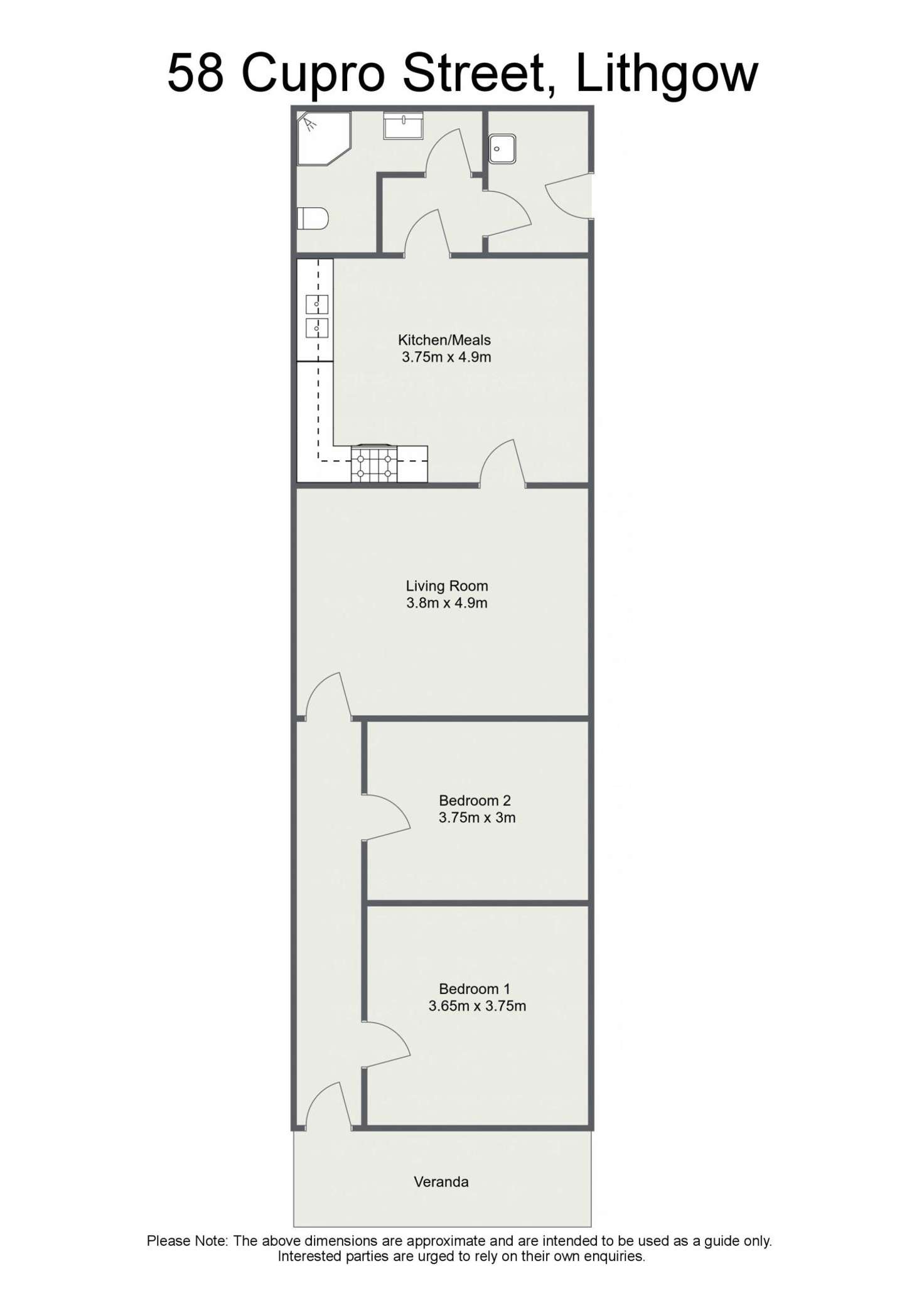 Floorplan of Homely house listing, 58 Cupro Street, Lithgow NSW 2790