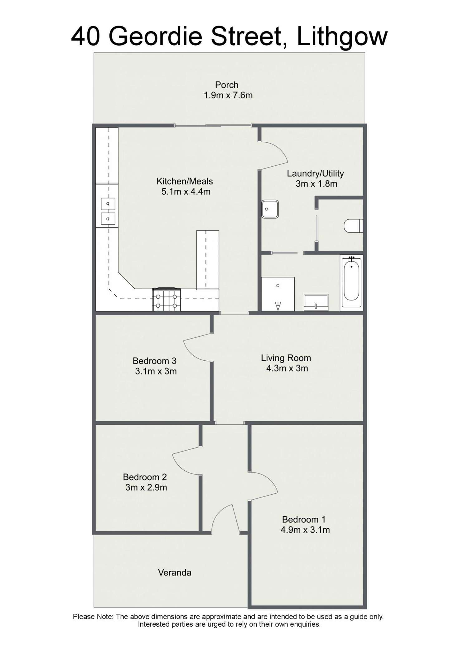 Floorplan of Homely house listing, 40 Geordie Street, Lithgow NSW 2790