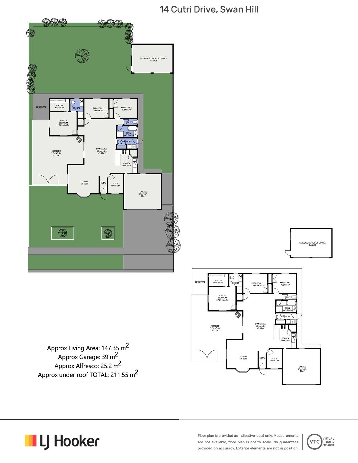 Floorplan of Homely house listing, 14 Cutri Drive, Swan Hill VIC 3585