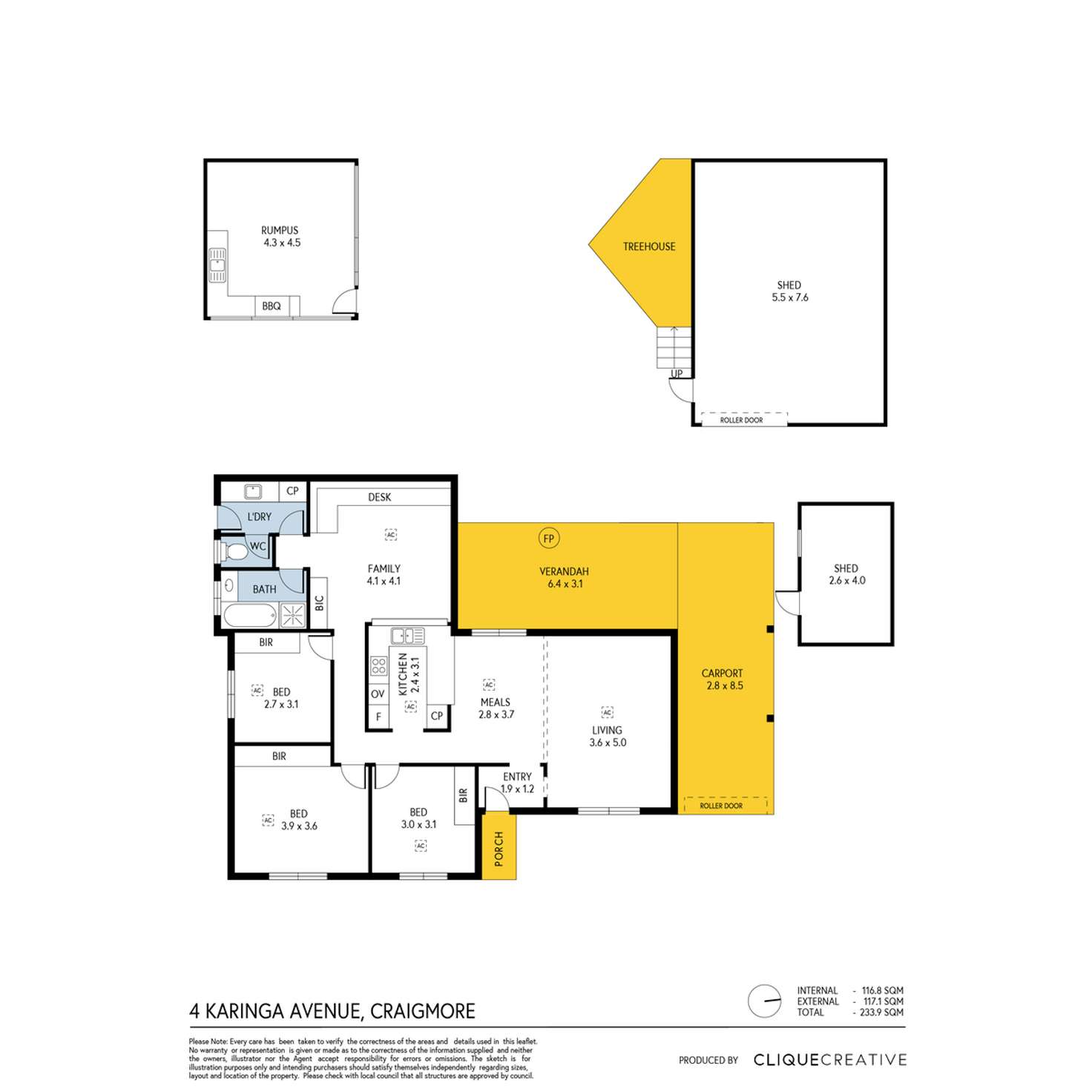 Floorplan of Homely house listing, 4 Karinga Avenue, Craigmore SA 5114