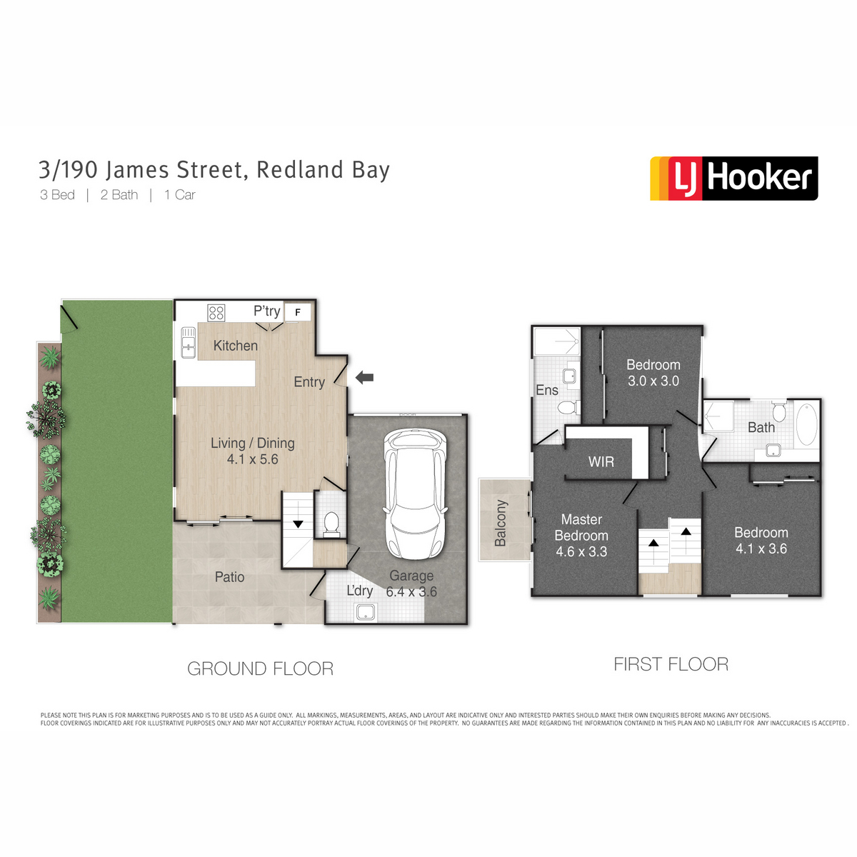 Floorplan of Homely townhouse listing, 3/190 James Street, Redland Bay QLD 4165