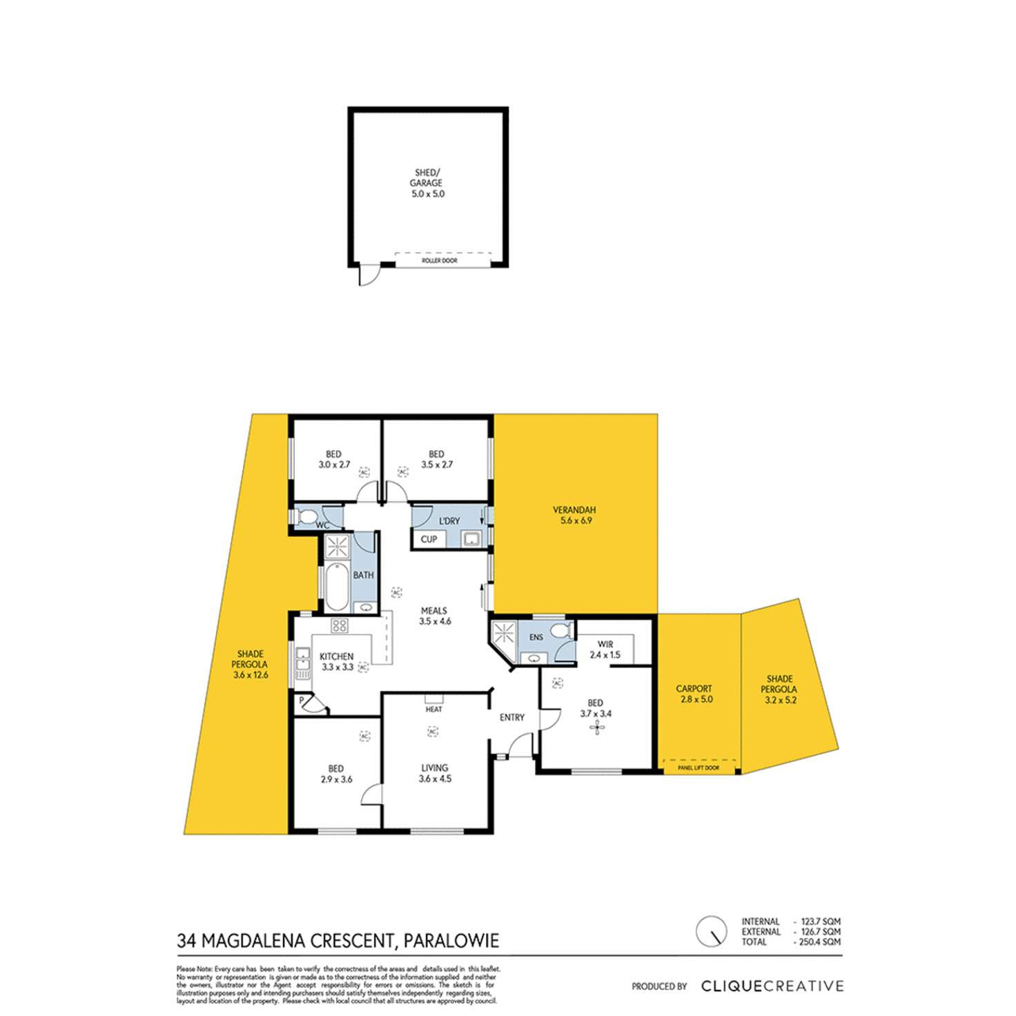 Floorplan of Homely house listing, 34 Magdalena Crescent, Paralowie SA 5108