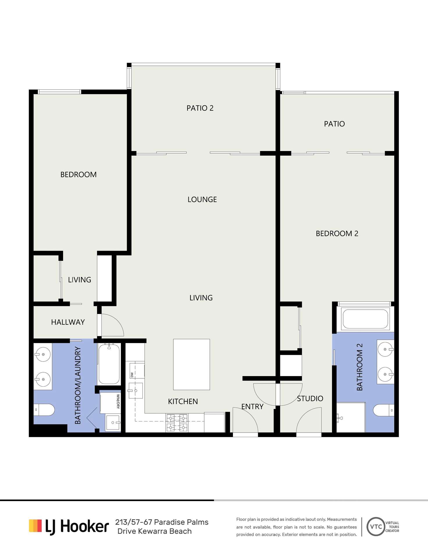 Floorplan of Homely unit listing, 213/57-65 Paradise Palms Drive, Kewarra Beach QLD 4879
