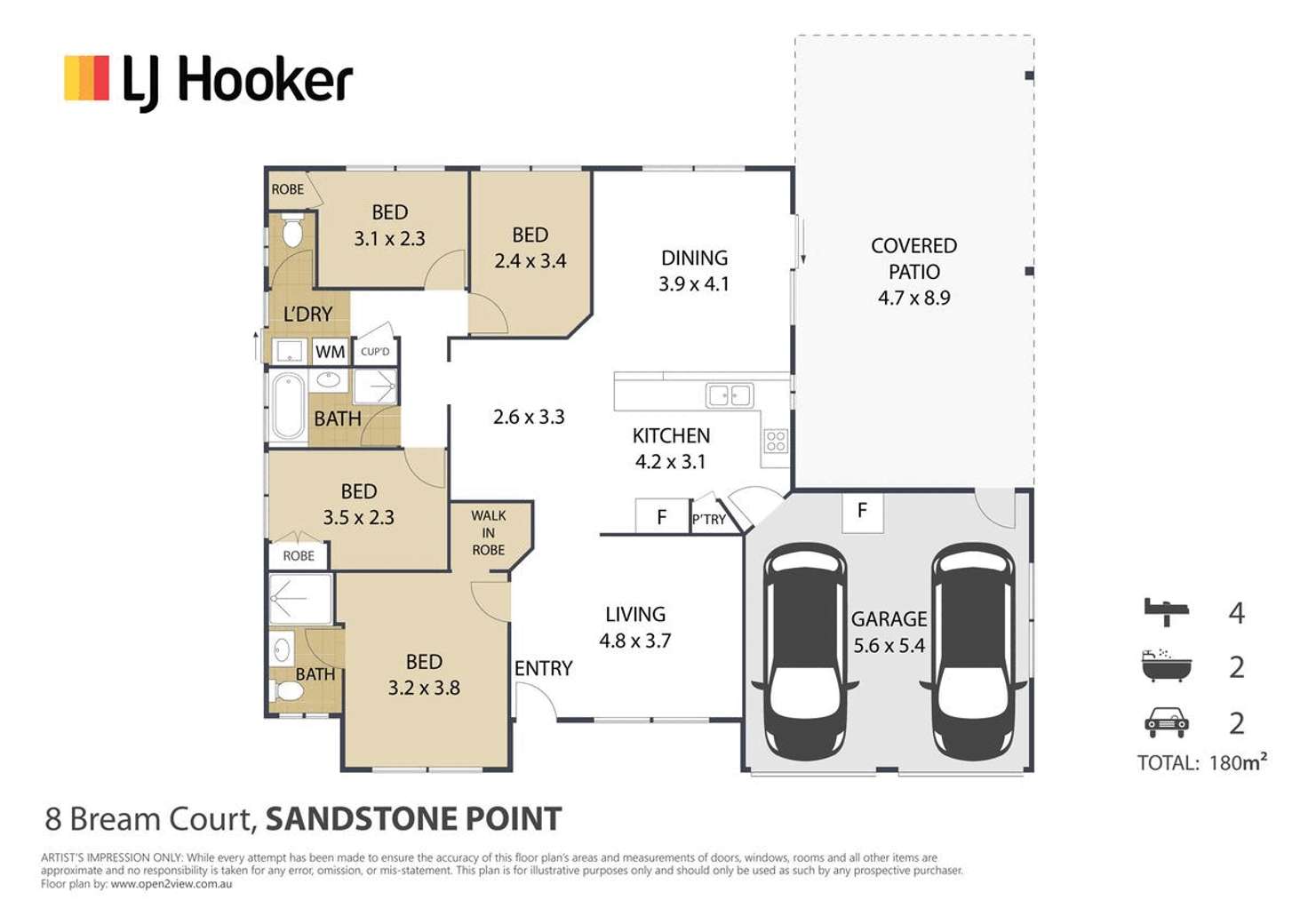 Floorplan of Homely house listing, 8 Bream Court, Sandstone Point QLD 4511