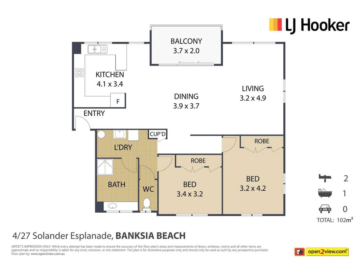 Floorplan of Homely house listing, 4/27 Solander Esplanade, Banksia Beach QLD 4507