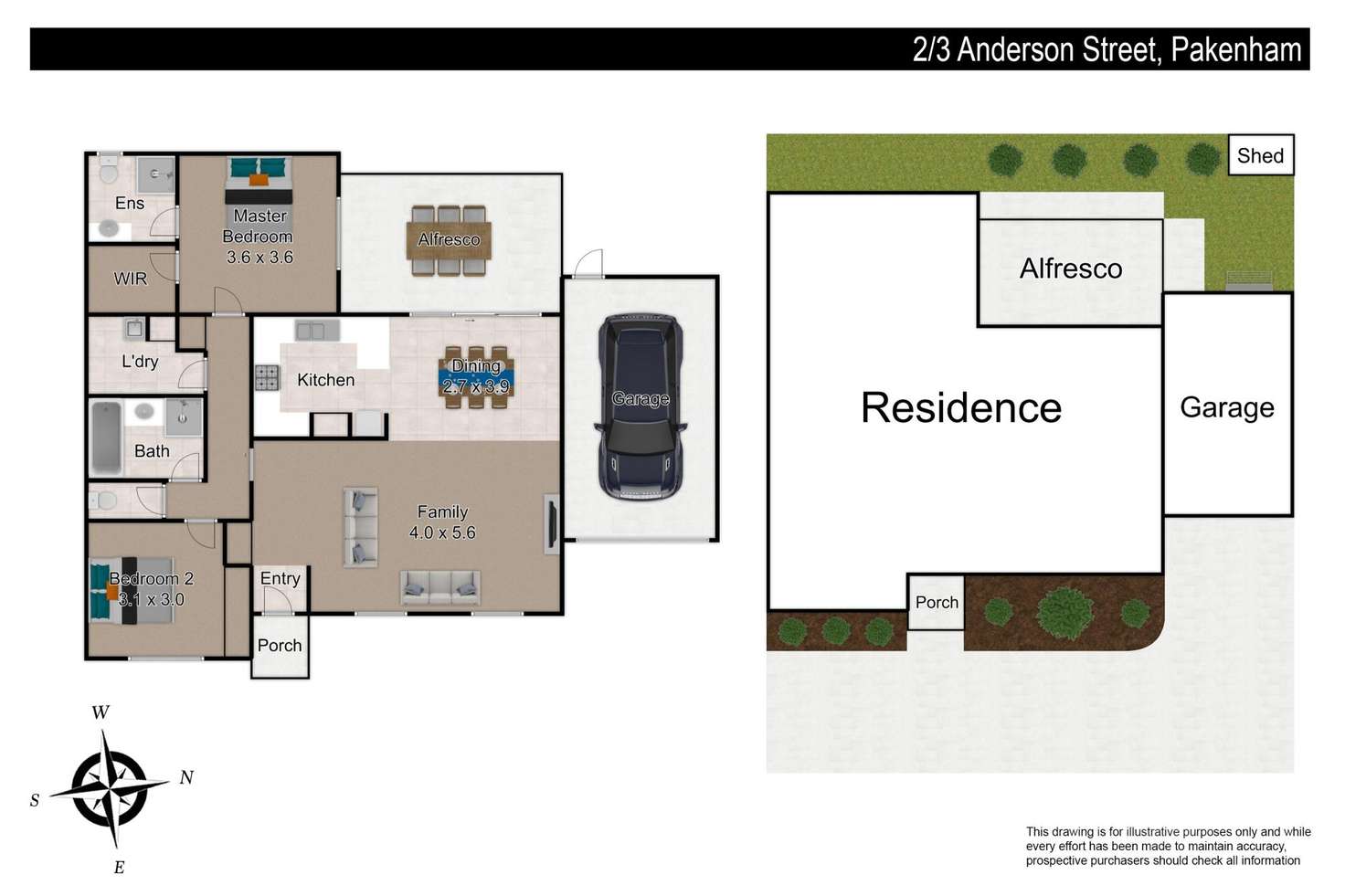 Floorplan of Homely unit listing, 2/3 Anderson Street, Pakenham VIC 3810
