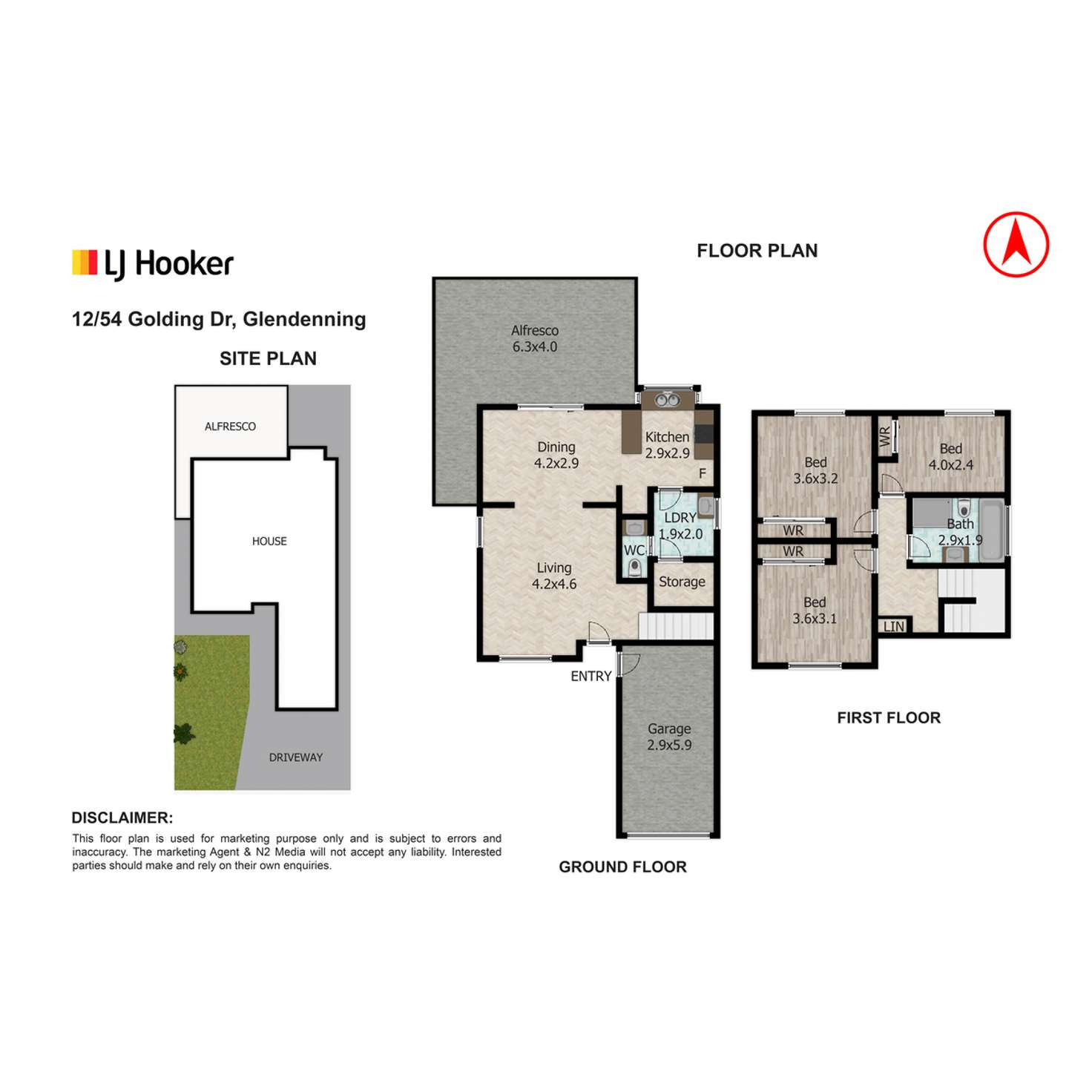 Floorplan of Homely house listing, 12/54 Golding Drive, Glendenning NSW 2761