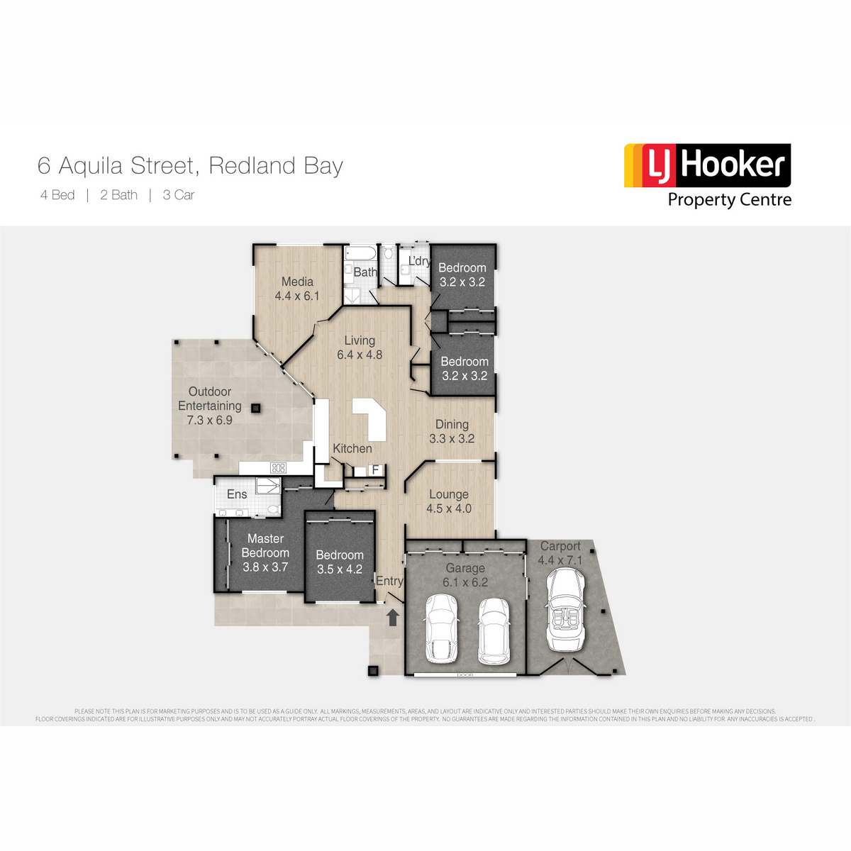 Floorplan of Homely house listing, 6 Aquila Street, Redland Bay QLD 4165