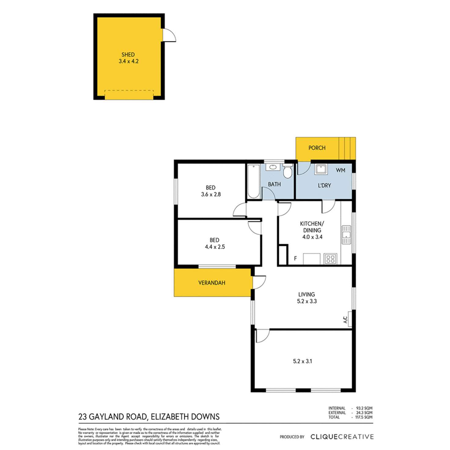 Floorplan of Homely house listing, 23 Gayland Road, Elizabeth Downs SA 5113