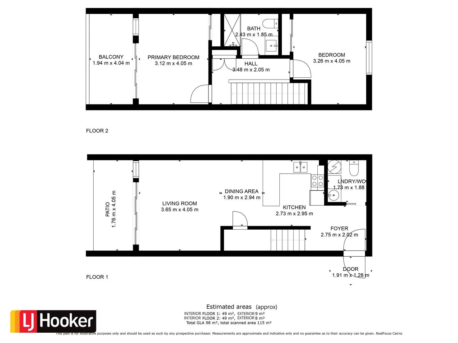 Floorplan of Homely townhouse listing, 5/531-535 Varley Street, Yorkeys Knob QLD 4878