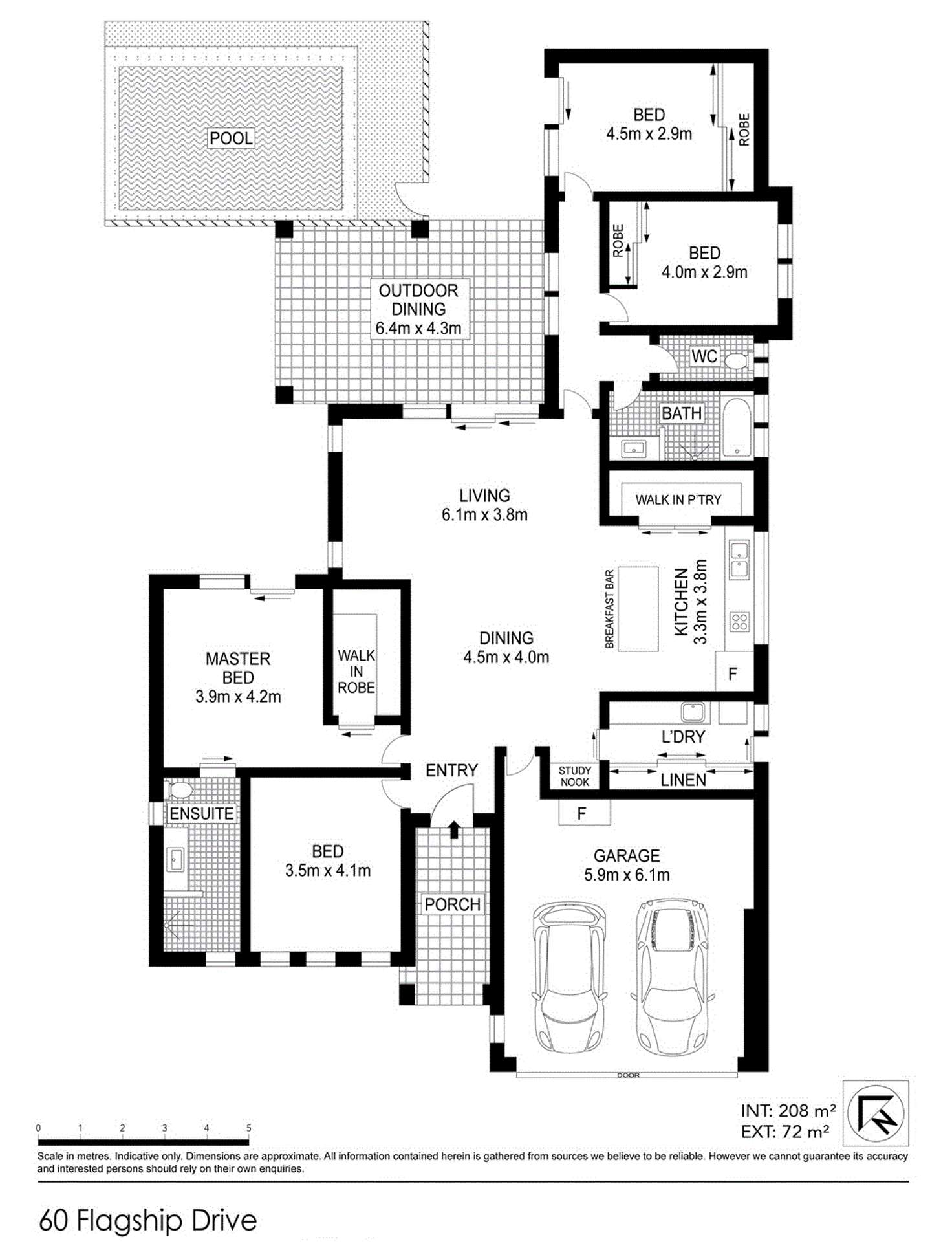 Floorplan of Homely house listing, 60 Flagship Drive, Trinity Beach QLD 4879
