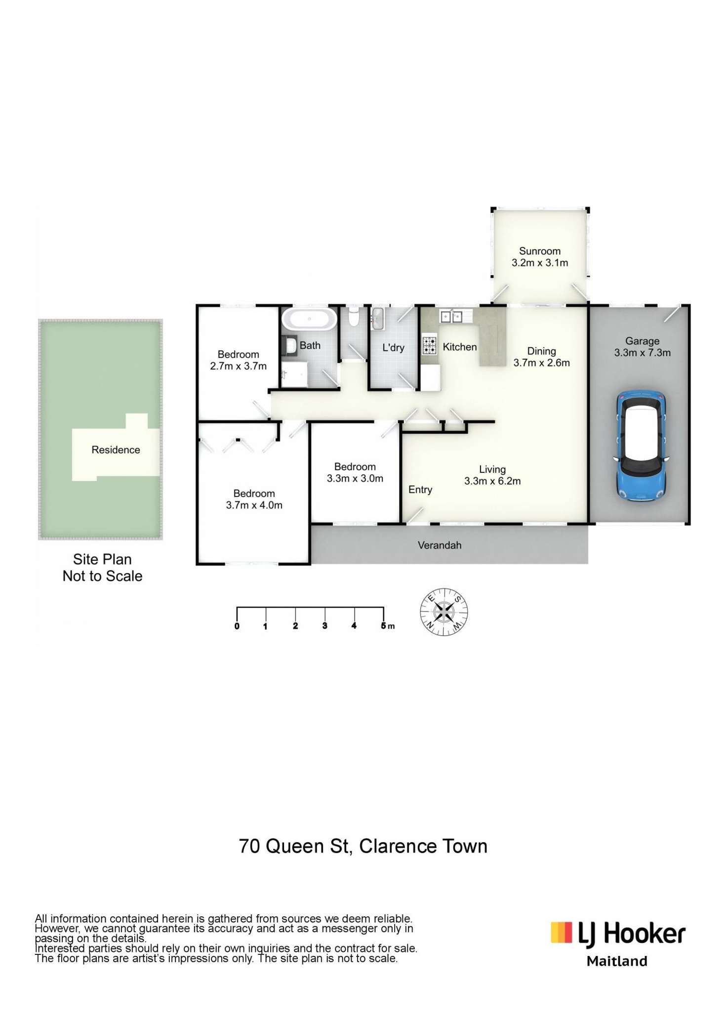 Floorplan of Homely semiDetached listing, 70 Queen Street, Clarence Town NSW 2321