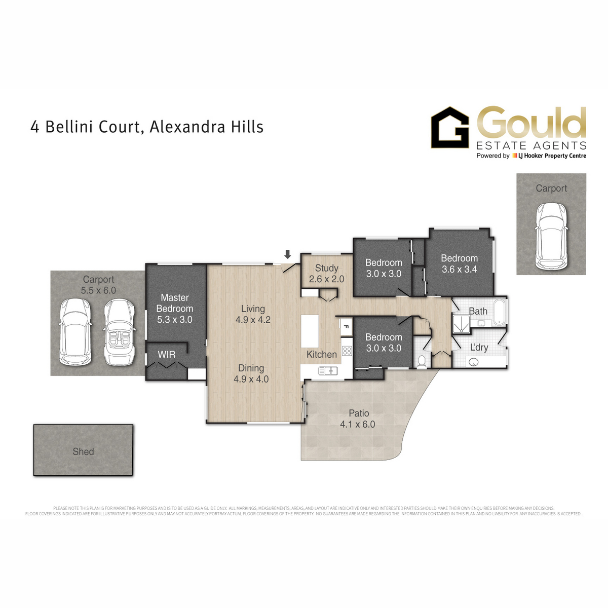 Floorplan of Homely house listing, 4 Bellini Court, Alexandra Hills QLD 4161