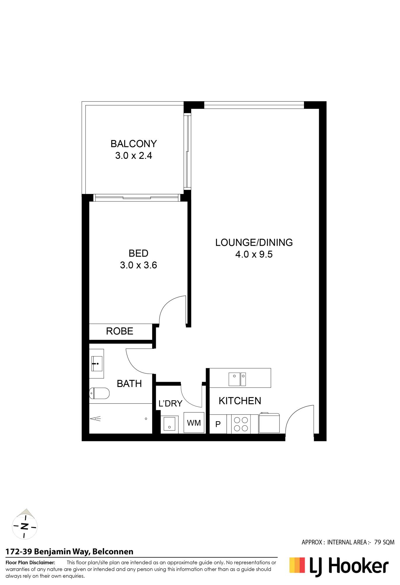 Floorplan of Homely apartment listing, 172/39 Benjamin Way, Belconnen ACT 2617