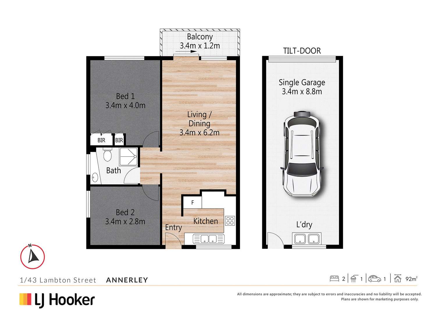 Floorplan of Homely unit listing, 1/43 Lambton Street, Annerley QLD 4103