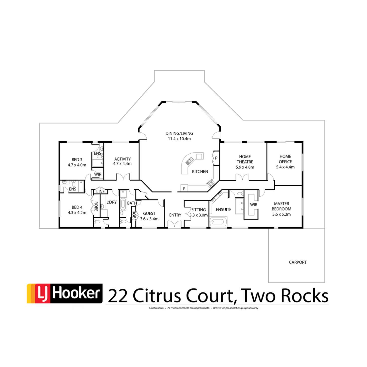 Floorplan of Homely house listing, 22 Citrus Court, Two Rocks WA 6037