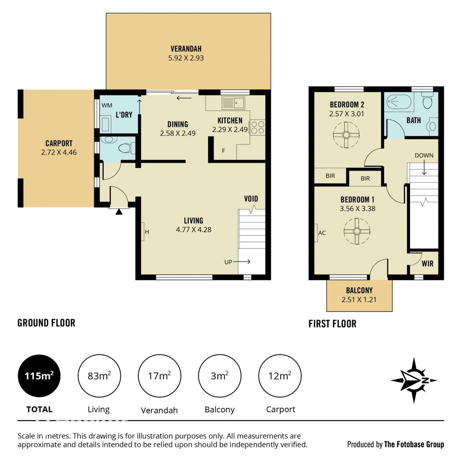 Floorplan of Homely unit listing, 1/112 Rose Terrace, Wayville SA 5034