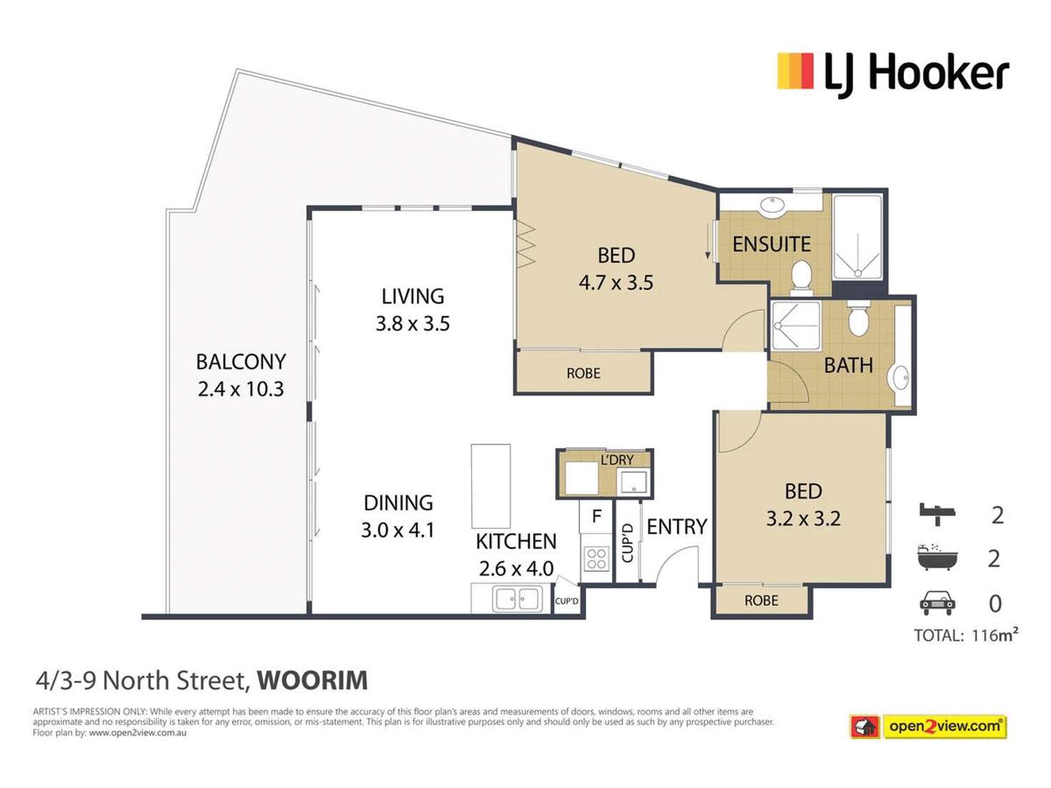 Floorplan of Homely unit listing, 4/3-9 North Street, Woorim QLD 4507