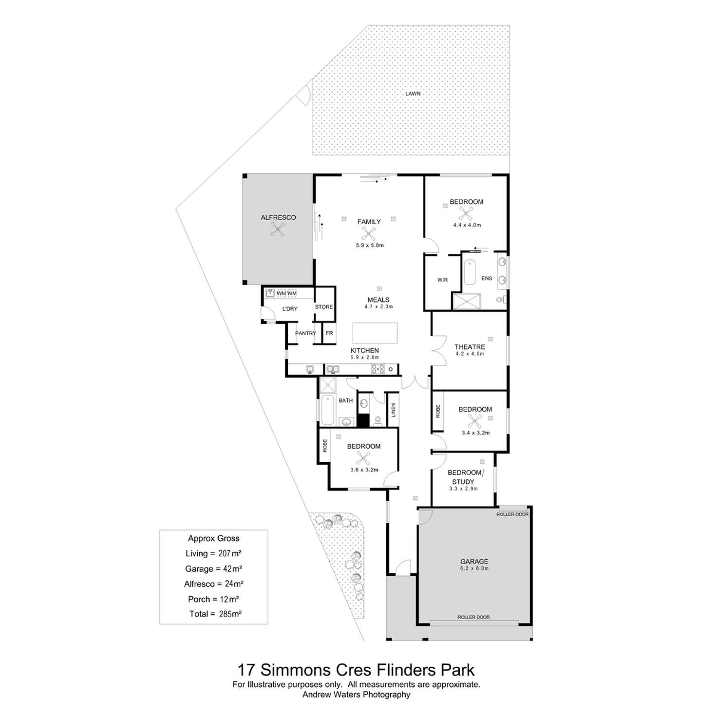 Floorplan of Homely house listing, 17 Simmons Crescent, Flinders Park SA 5025