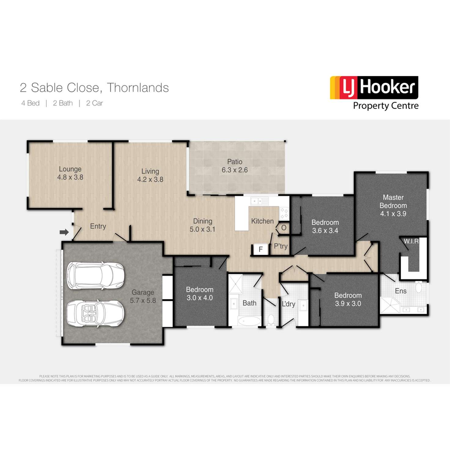 Floorplan of Homely house listing, 2 Sable Close, Thornlands QLD 4164