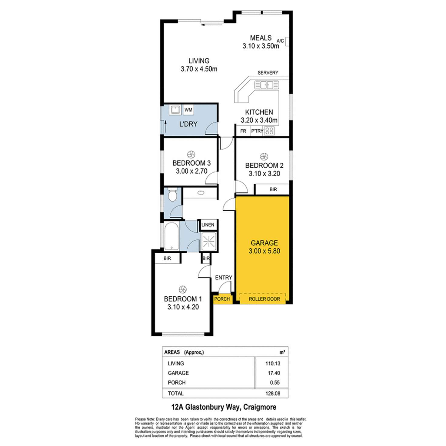 Floorplan of Homely house listing, 12a Glastonbury Way, Craigmore SA 5114