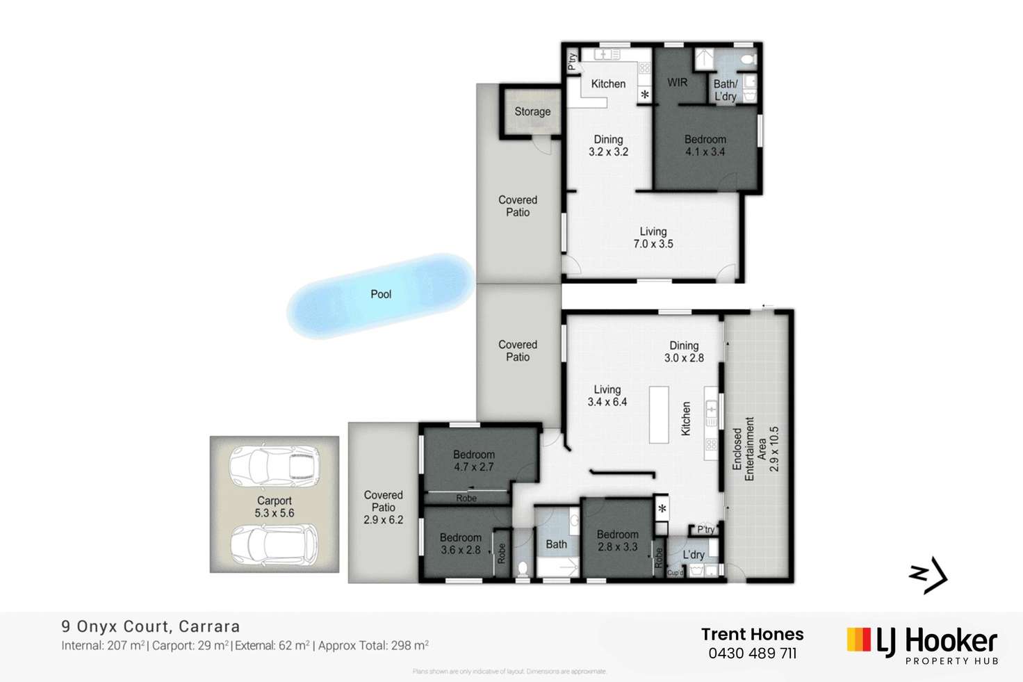 Floorplan of Homely house listing, 9 Onyx Court, Carrara QLD 4211