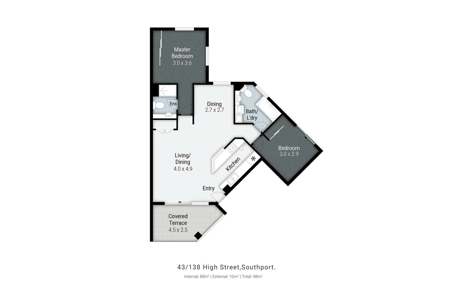 Floorplan of Homely unit listing, 43/138 High Street, Southport QLD 4215