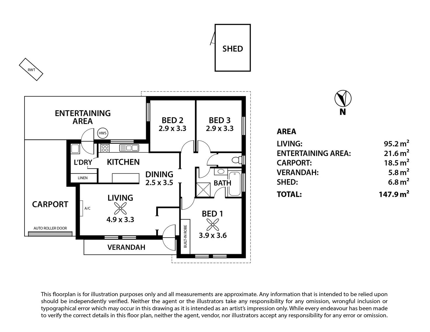 Floorplan of Homely house listing, Unit 1/15 Gray Court, Mount Barker SA 5251