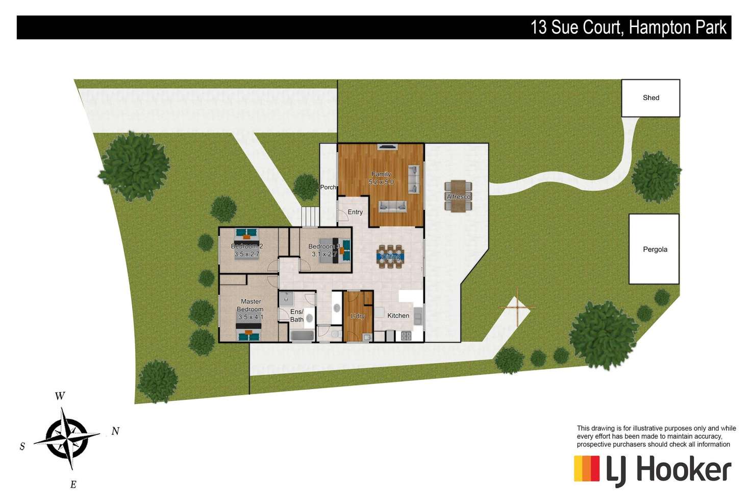 Floorplan of Homely house listing, 13 Sue Court, Hampton Park VIC 3976