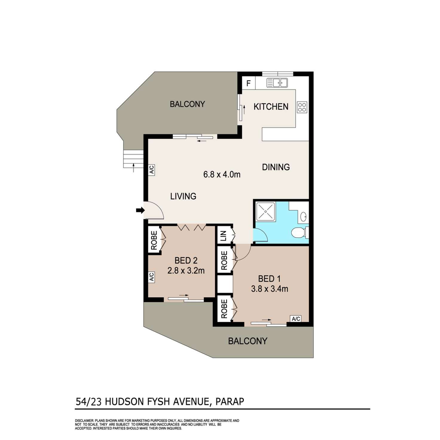 Floorplan of Homely unit listing, 54/23 Hudson Fysh Avenue, Parap NT 820