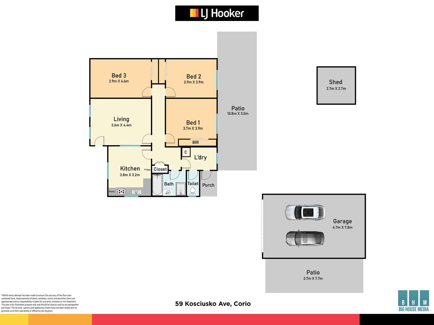 Floorplan of Homely house listing, 59 Kosciusko Avenue, Corio VIC 3214