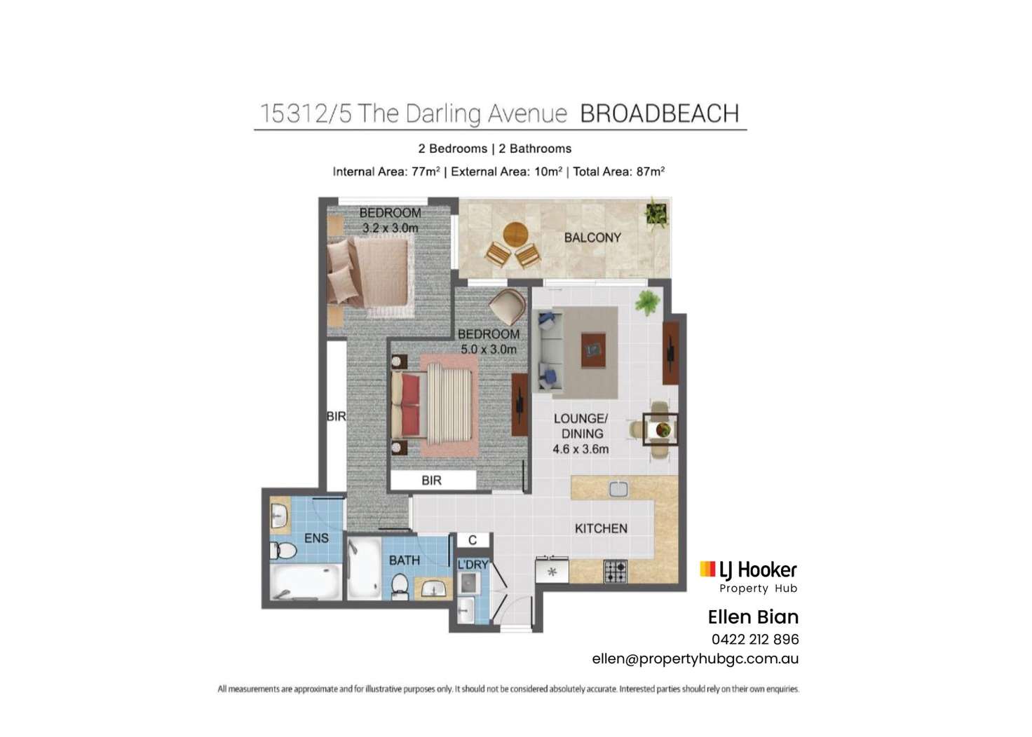 Floorplan of Homely apartment listing, 15312/5 The Darling Avenue, Broadbeach QLD 4218