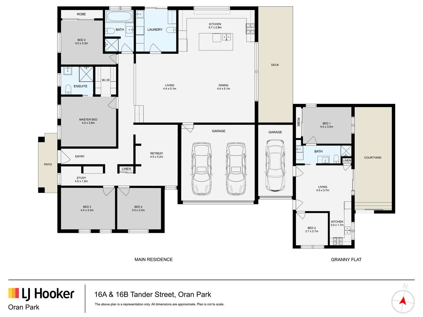 Floorplan of Homely house listing, 16A & 16B Tander Street, Oran Park NSW 2570