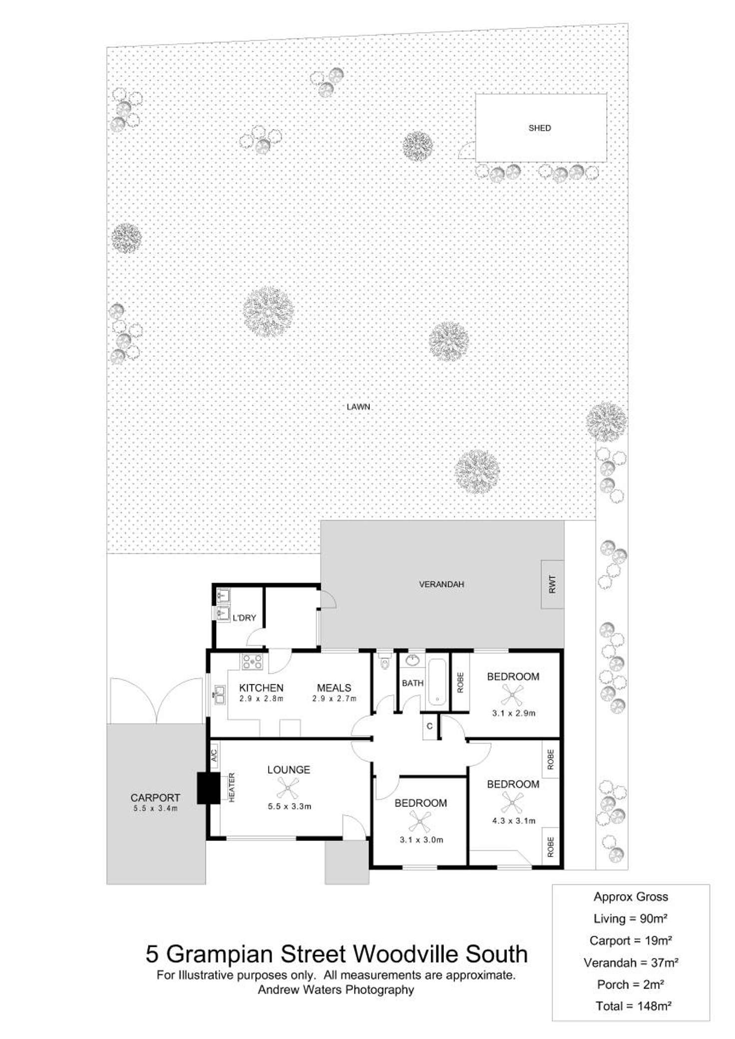 Floorplan of Homely house listing, 5 Grampian Street, Woodville South SA 5011