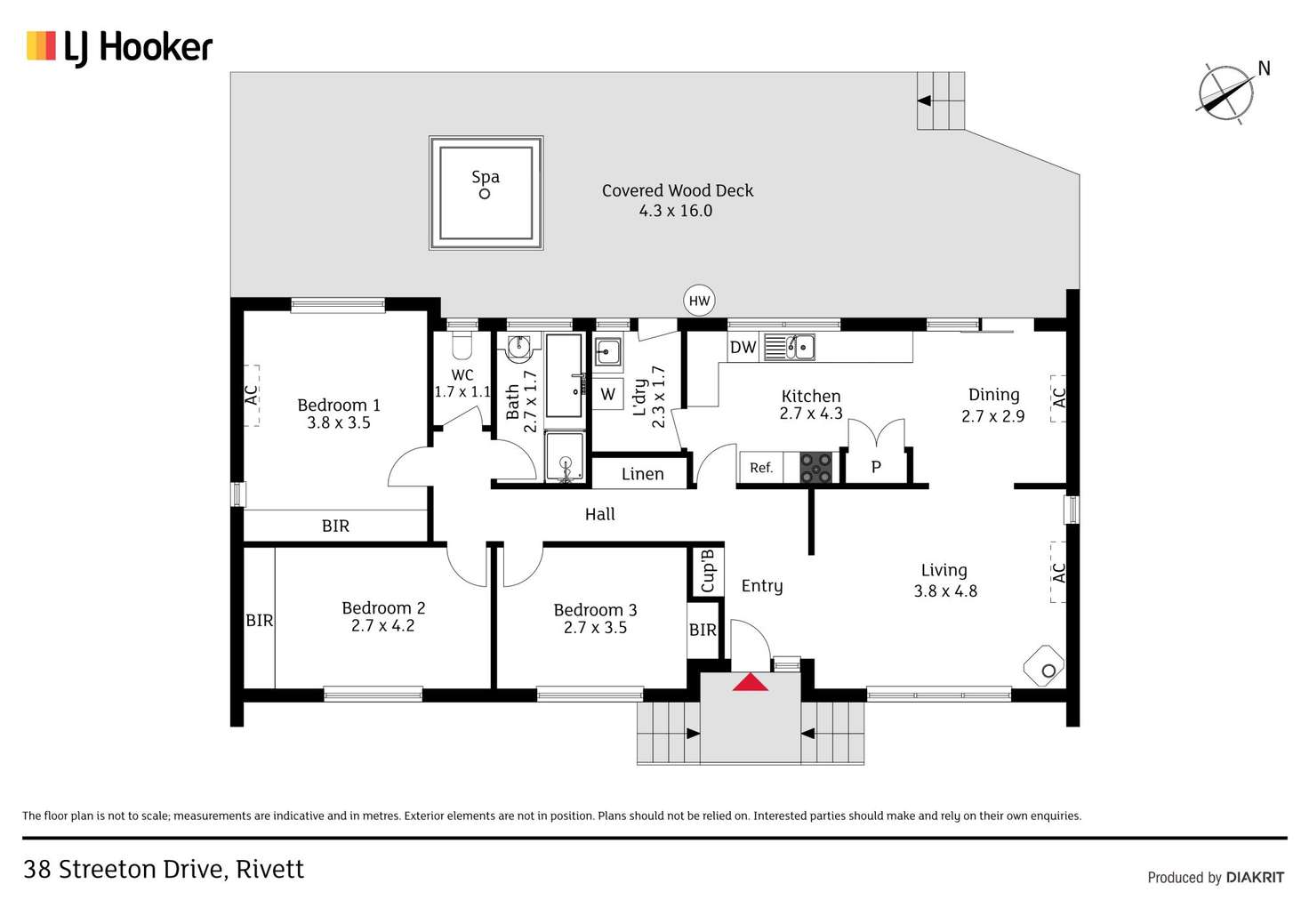 Floorplan of Homely house listing, 38 Streeton Drive, Rivett ACT 2611