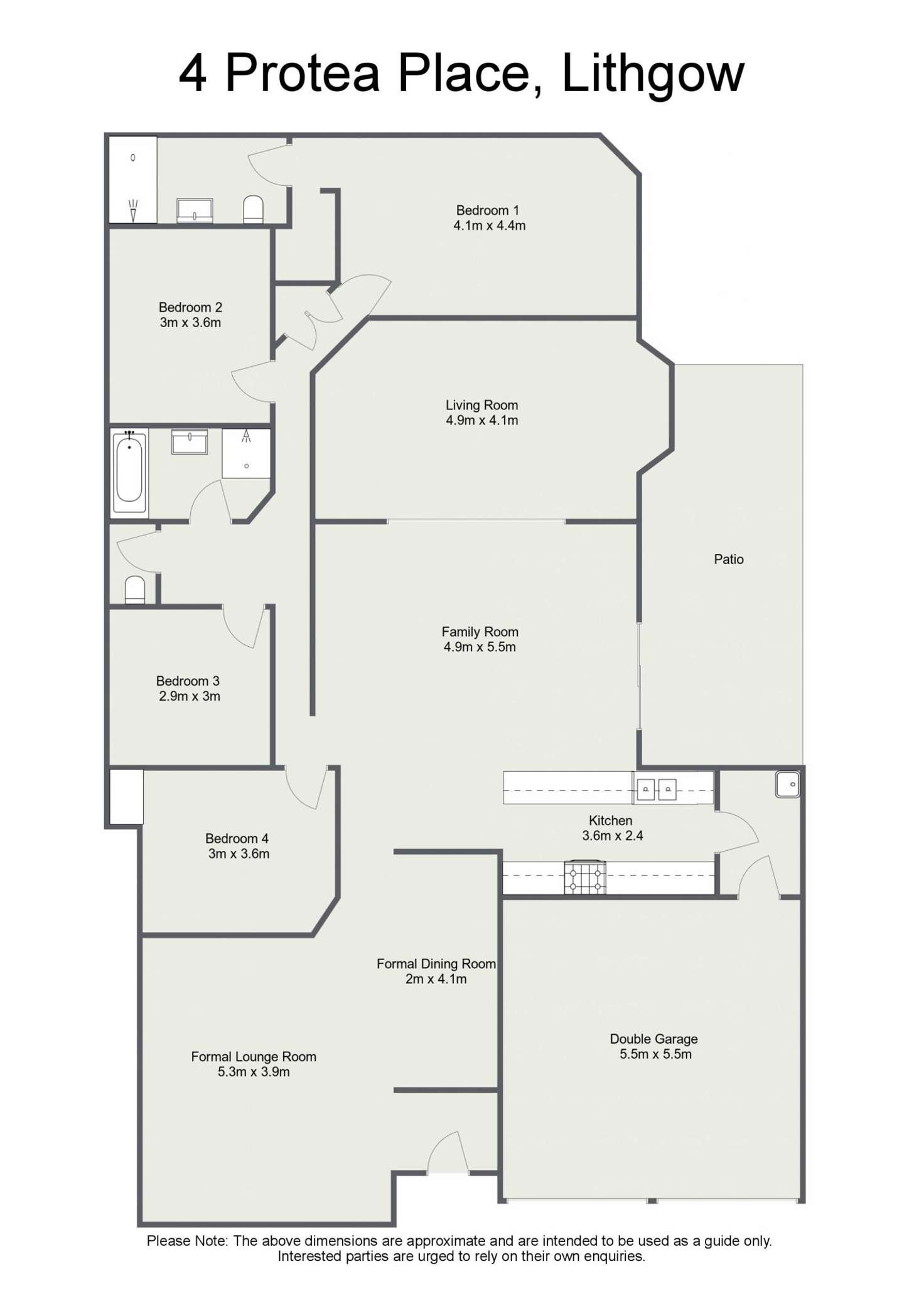 Floorplan of Homely house listing, 4 Protea Place, Lithgow NSW 2790