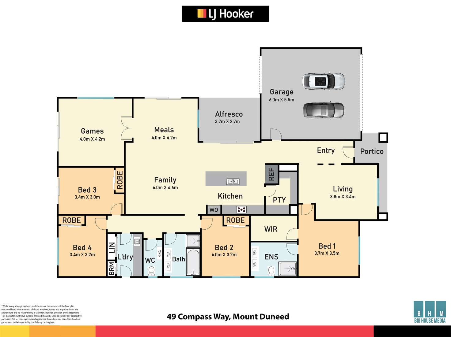 Floorplan of Homely house listing, 49 Compass Way, Mount Duneed VIC 3217