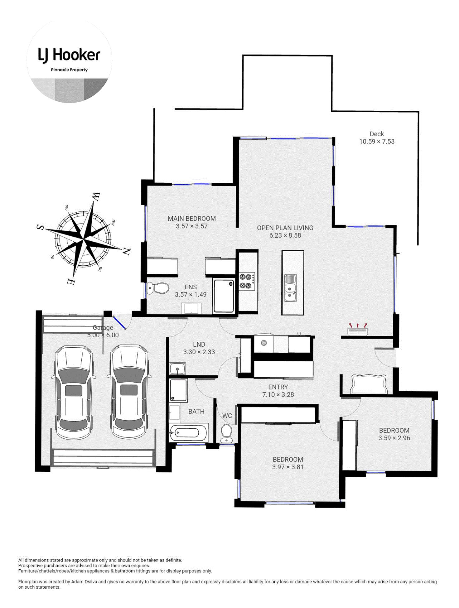 Floorplan of Homely house listing, 6 Duval Drive, Old Beach TAS 7017
