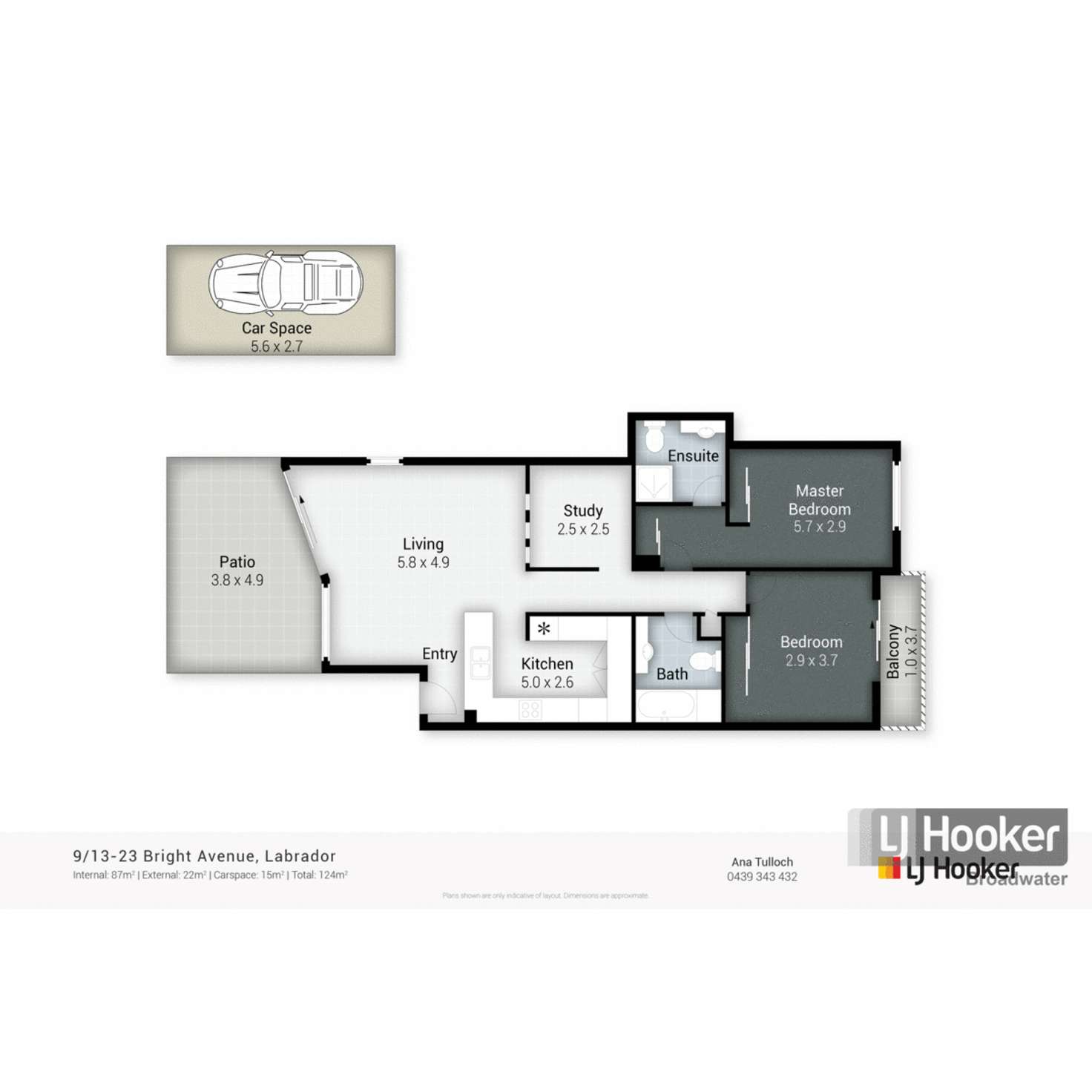 Floorplan of Homely unit listing, 9/13-23 Bright Avenue, Labrador QLD 4215